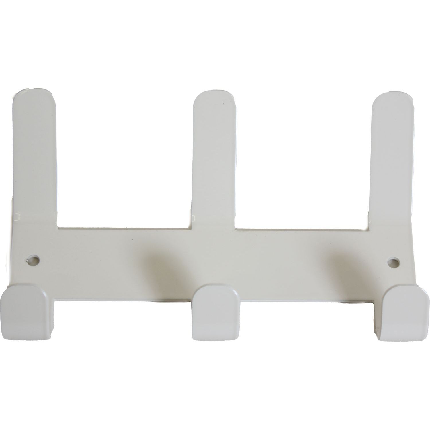 Seinänaulakko PP-Tuote, kolmella koukulla, valkoinen