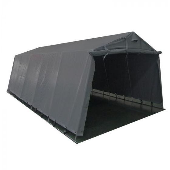 Pressutalli Prohall 7x3,4x2,2m oviaukko 1,6x2,8-3,4m 500g/m2 harmaa