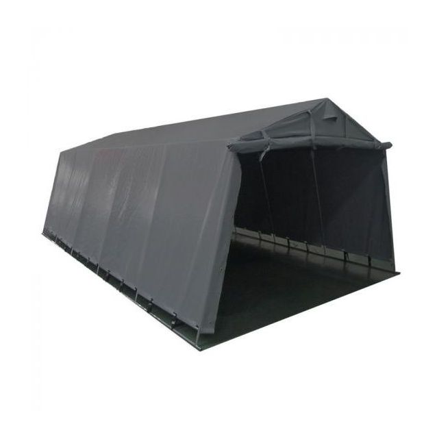 Pressutalli Prohall, 7x3.4x2.2m, oviaukko 1.6x2.8-3.4m, 500g/m2, harmaa