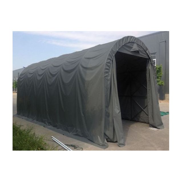 Pressutalli Prohall XXL, 4,5x9m, oviaukko 3x3.6m, 500g/m2, harmaa