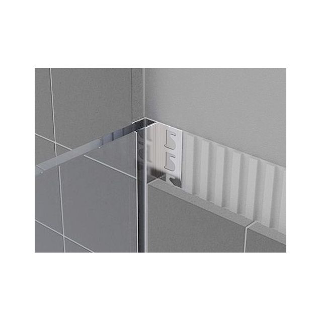 F-lasilista suihkun lasiseinän asennukseen Progress Profiles Prolistel Channel 10/12,5x10/12/2700 mm