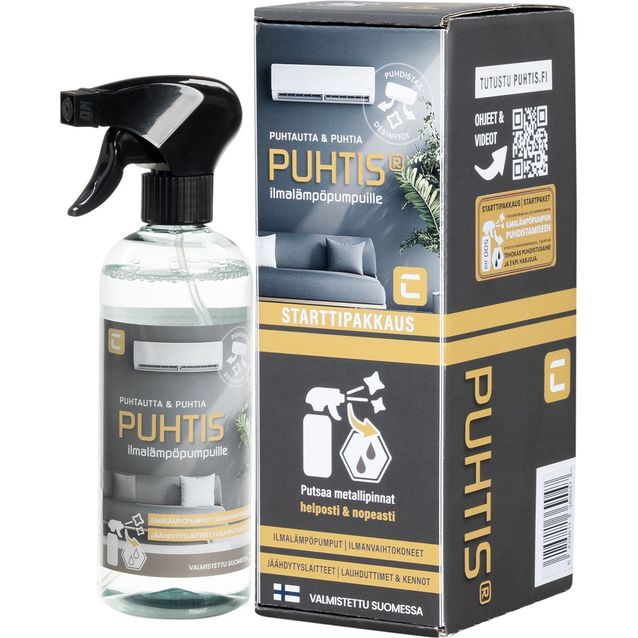 Ilmalämpöpumppujen puhdistamisen starttipakkaus