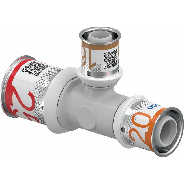 Puristus-T-haara Uponor S-Press Plus, PPSU, 25-16-20mm