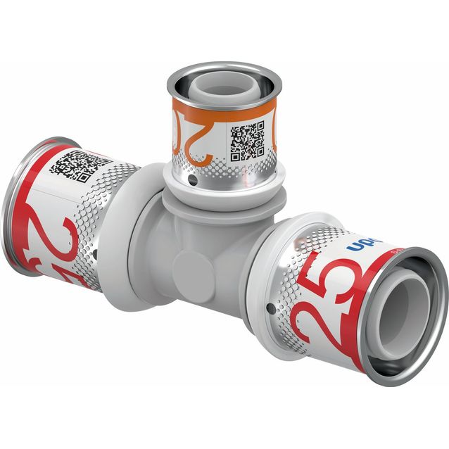 Puristus-T-haara Uponor S-Press Plus, PPSU, 25-20-25mm