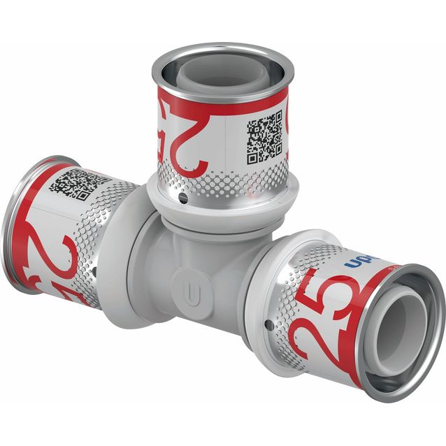 Puristus-T-haara Uponor S-Press Plus, PPSU, 25-25-25mm