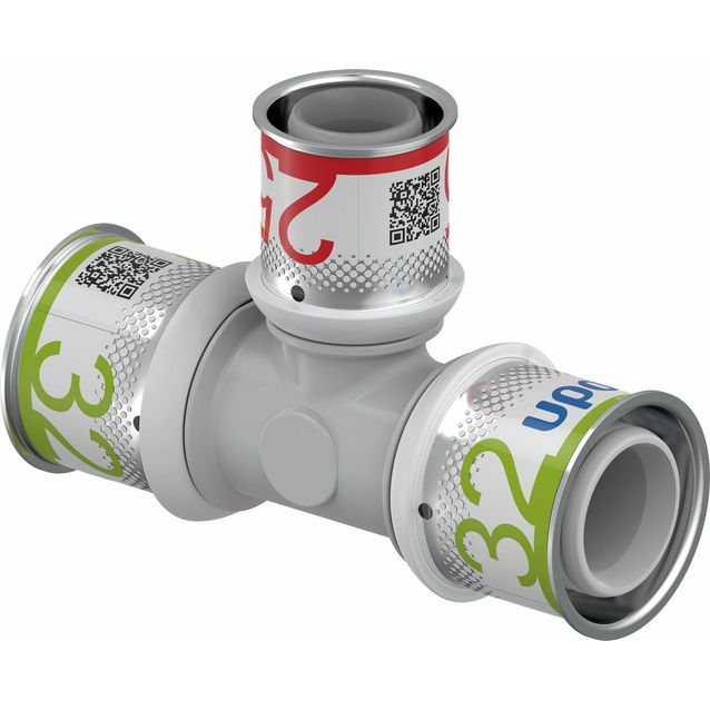Puristus-T-haara Uponor S-Press Plus, PPSU, 32-25-32mm