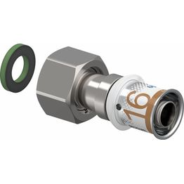 Puristusliitin Uponor S-Press Plus 16-G1/2"SN pyörivällä mutterilla