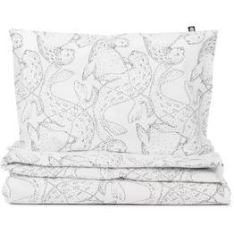 Vauvan pussilakanasetti Familon Norppa Organic 85x125 cm mustavalkoinen