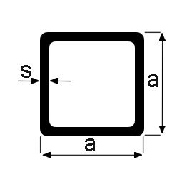 Putkipalkki teräs neliö 100x100x3,0 mm S355J2H pituus 6 m