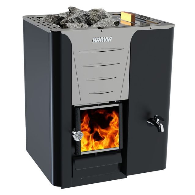 Puukiuas Harvia 20 Pro RS 8-20 m³ vesisäiliö oikealla