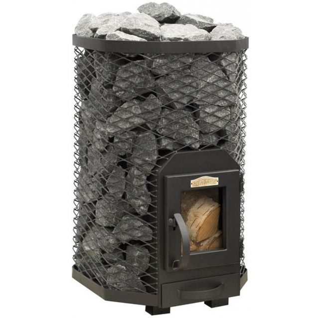 Puukiuas Stoveman 13, lasiluukulla (6-13m3)