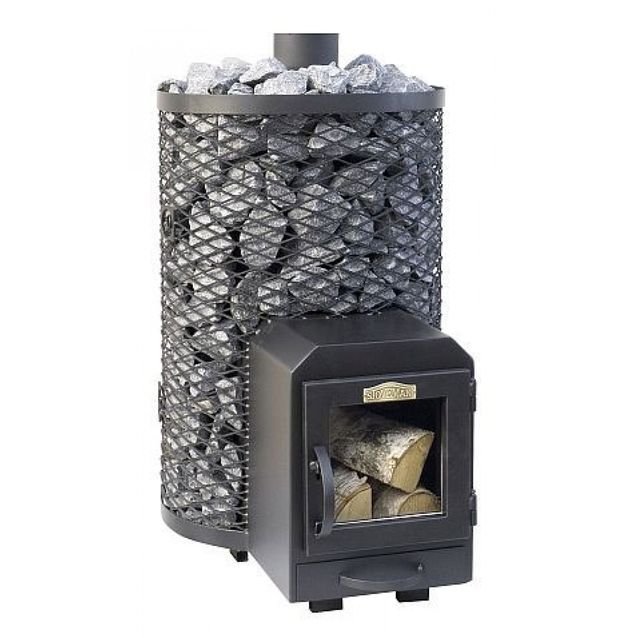 Puukiuas Stoveman 20R-LS, lasiluukulla, seinän läpi lämmitettävä (15-20m3)