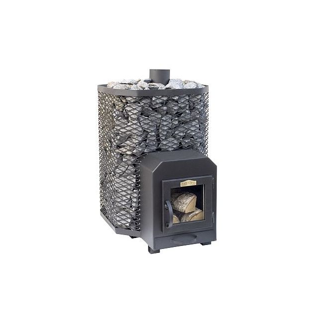 Puukiuas Stoveman 24-LS, lasiluukulla, seinän läpi lämmitettävä (19-24m3)