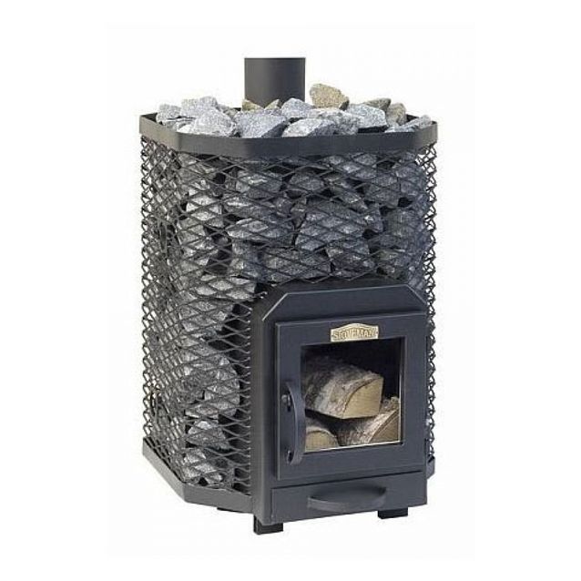 Puukiuas Stoveman Heavy 16, tulisija 8mm, lasiluukulla (10-16m3)