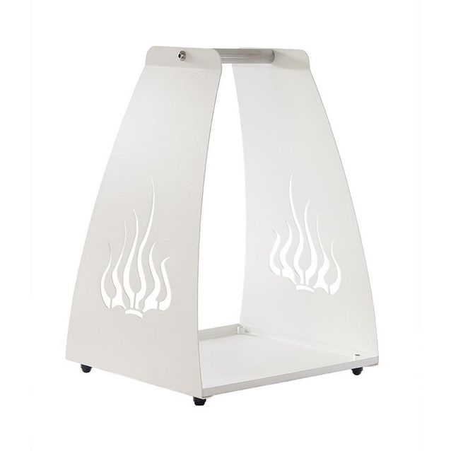 Puunkantoteline PP-Tuote Liekki valkoinen