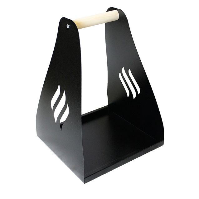 Puunkantoteline Carelia Grill® 35x35x50 cm musta