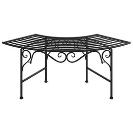 Puunreunuspenkki 113 cm musta teräs (18826)