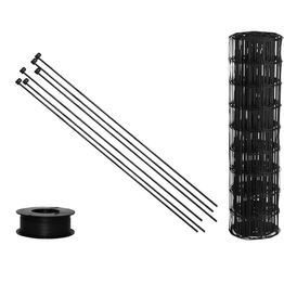 Puutarha-aitapaketti Hortus, 90cm, 10x10-50metriä, musta, sis. tolpat