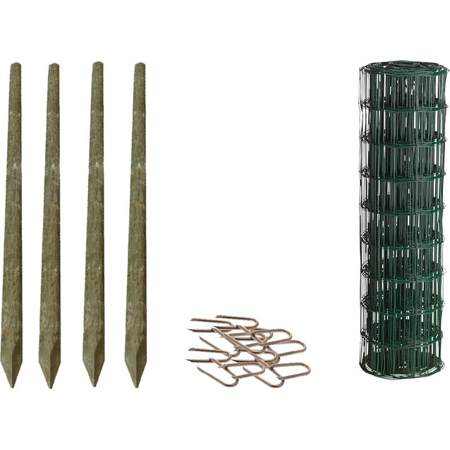 Puutarha-aitapaketti Hortus, 90cm, 5x10, 25m, sis. tolpat, vihreä