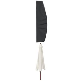 Puutarha-aurinkovarjon suoja musta 265x50/70/40 cm 420D Oxford (59687)