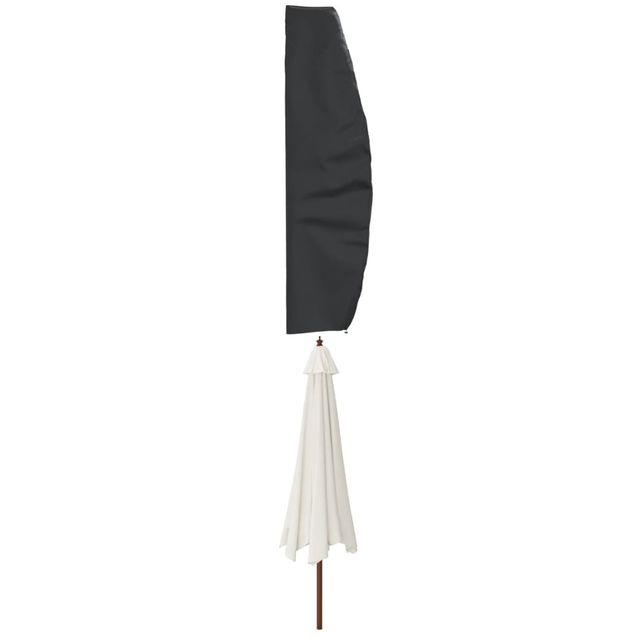 Puutarha-aurinkovarjon suoja musta 265x50/70/40 cm 420D Oxford (59687)