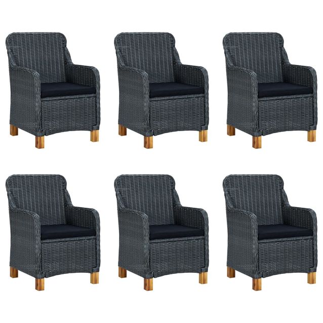 Puutarhan ruokailuryhmä 7-osainen tummanharmaa (67938)