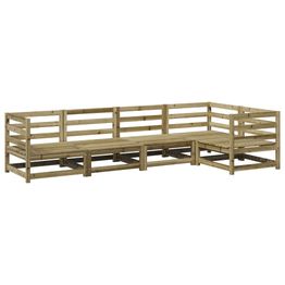 Puutarhan sohvasarja 5-osainen, täysi tai kyllästetty mänty, eri värejä (42318)