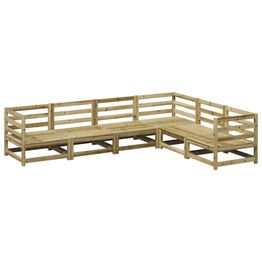 Puutarhan sohvasarja, 6-osainen, eri värejä (42322)