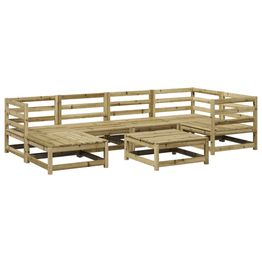 Puutarhan sohvasarja, 7-osainen, eri värejä (42336)