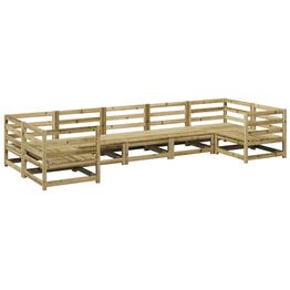 Puutarhan sohvasarja 7-osainen kyllästetty mänty (99617)