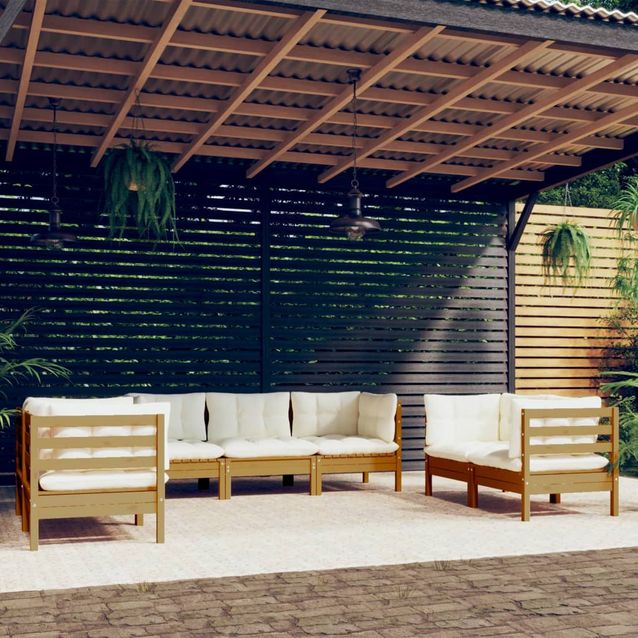 Puutarhasohvasarja, tyynyt, mänty, 7-osaa, eri värejä