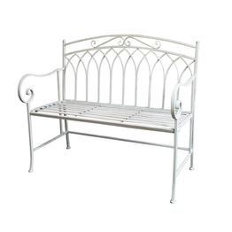 Puutarhapenkki Chic Garden 91,5x105x58 cm valkoinen