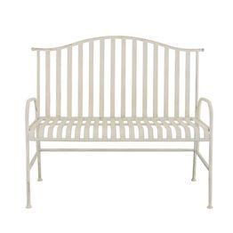 Puutarhapenkki Chic Garden Raidat 95x111x59 cm valkoinen