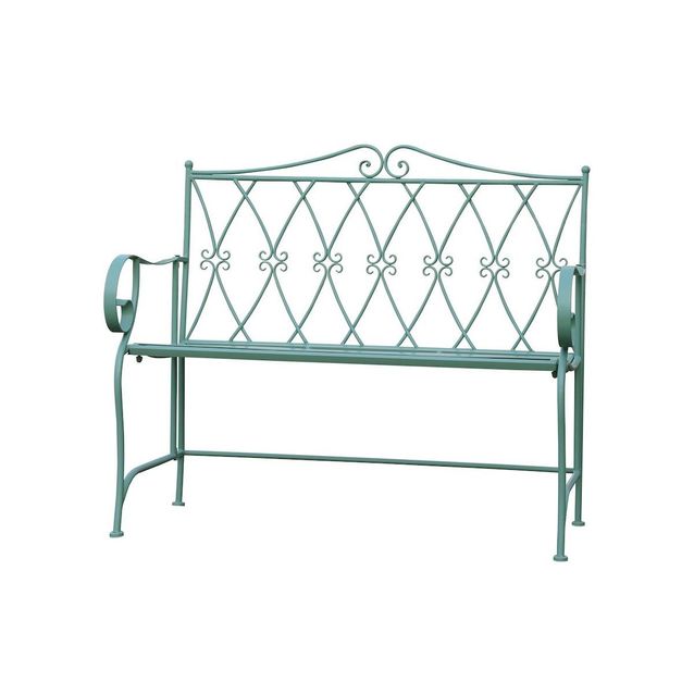 Puutarhapenkki Chic Garden Ruudut 94x106x55,5 cm valkoinen