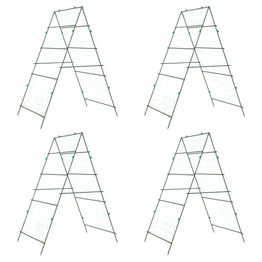 Puutarhasäleiköt köynnöskasveille 4 kpl A-runko teräs (81505)