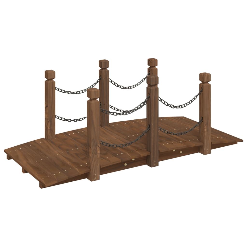 Puutarhasilta ketjukaiteilla 150x67x56 cm täysi kuusi (63358)