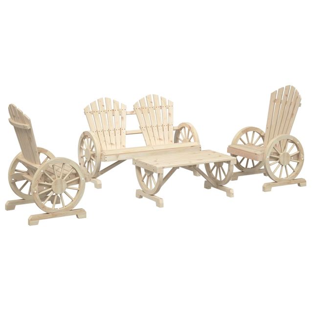 Puutarhatuolisarja 4-osainen täysi kuusi (07125)