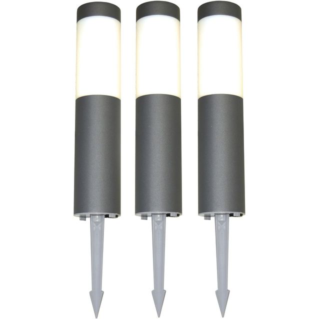 Puutarhavalaisin Harju Ilta 3-osainen 3x2W IP44 4000K grafiitinharmaa