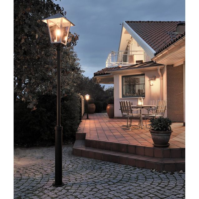 Pylväsvalaisin Benu 437-320 360x360x2540 mm sinkitty teräs/musta