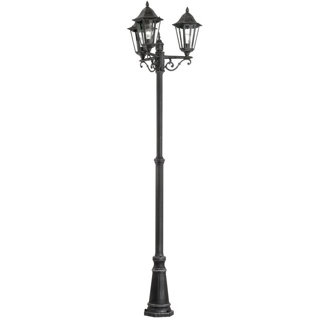 Pylväsvalaisin Eglo Navedo 3x60W Ø560x2200 mm E27 IP44 musta/kirkas