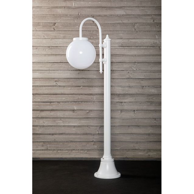 Pylväsvalaisin Noor Globo, 1350x525x250mm, valkoinen