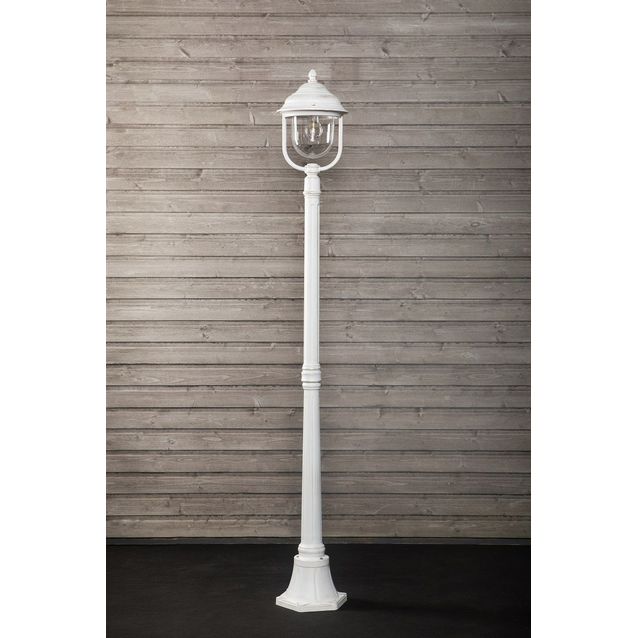 Pylväsvalaisin Noor Kello, Ø240x1760mm, valkoinen/kulta