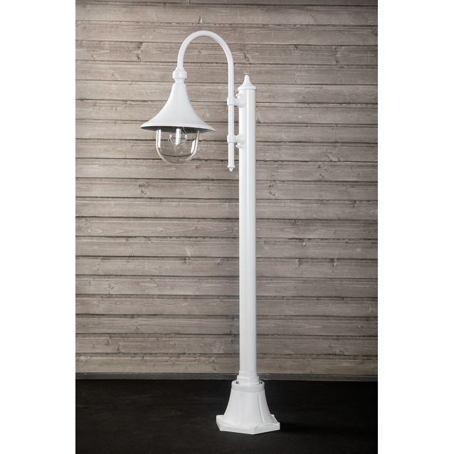 Pylväsvalaisin Noor Trumpetti, 1350x525x250mm, valkoinen