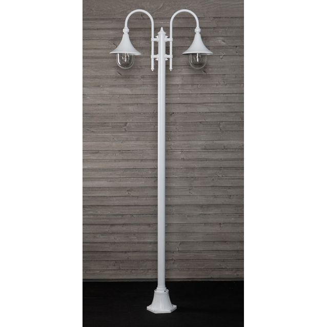 Pylväsvalaisin Noor Trumpetti, 2350x810x250mm, 2-osainen, valkoinen