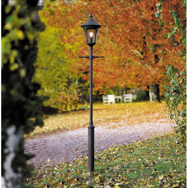 Pylväsvalaisin 570-750 Virgo iso musta matta + Draco-pylväs