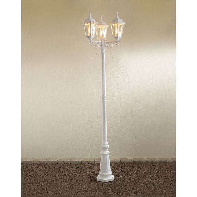 Pylväsvalaisin 7217-250 Firenze valkoinen 3-haarainen 2200 mm