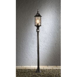 Pylväsvalaisin Milano 7249-759 160x160x1310 mm liiketunnistimella mustahopea