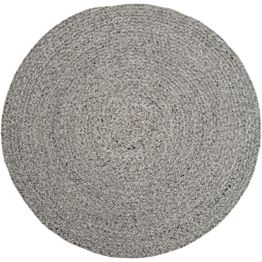 Pyöreä matto ihankotona Pyörre sileäksi kudottu vaaleanharmaa eri kokoja