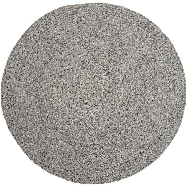 Pyöreä matto ihankotona Pyörre sileäksi kudottu vaaleanharmaa