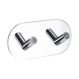 Pyyhekoukku Base 100 2-osainen kiiltävä teräs tarrakiinnitteinen